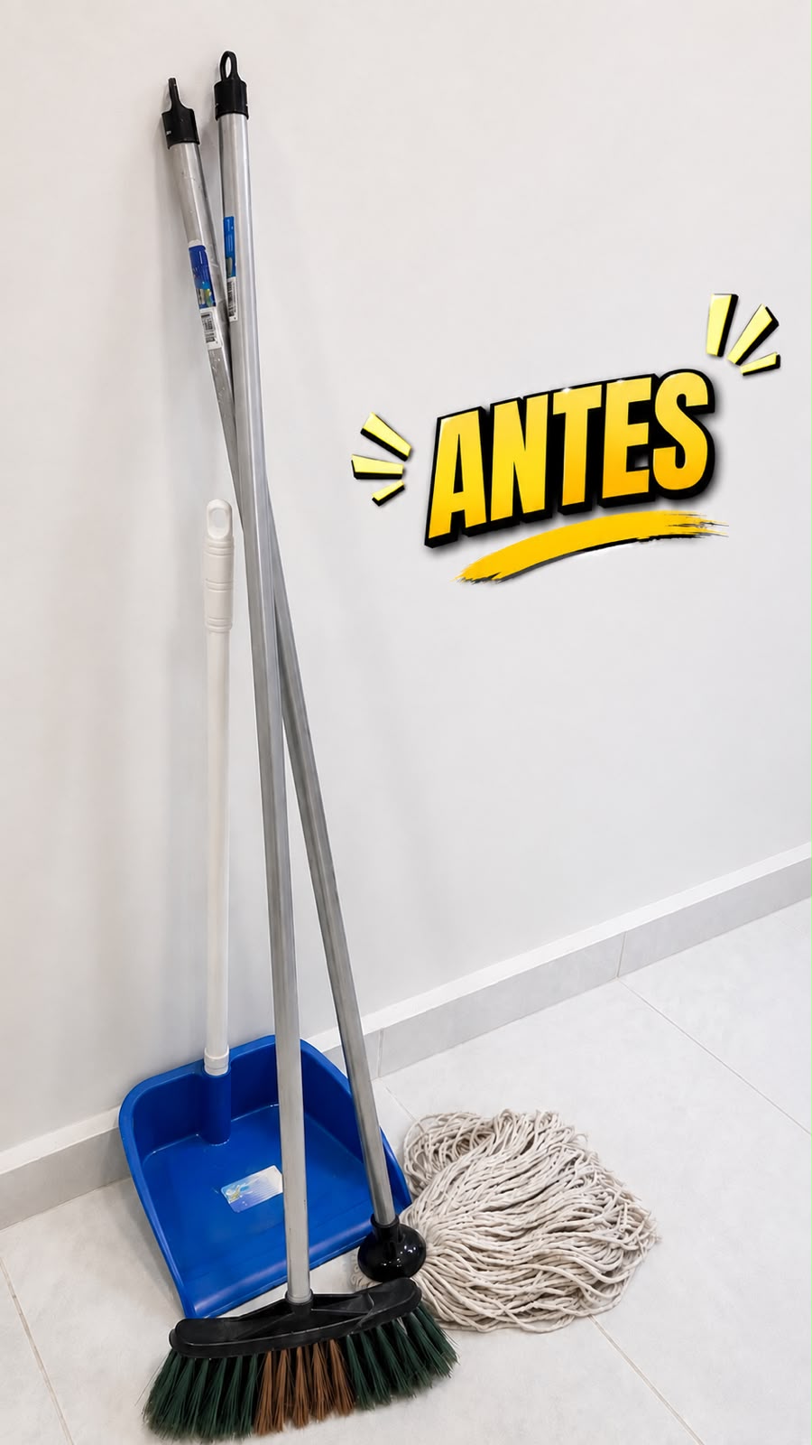 Organizador Adhesivo para Escobas y Traperos