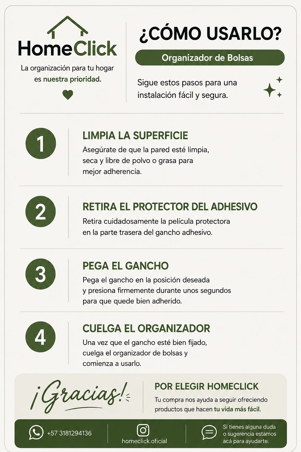 Organizador de Bolsas Colgante